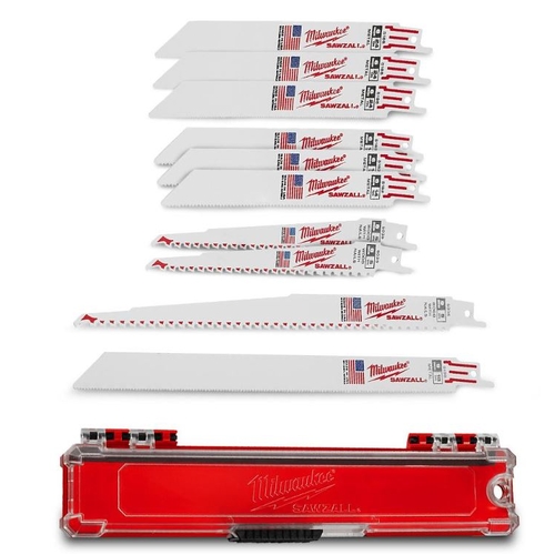 Milwaukee 49222211 10pce Thin Kerf Sawzall Reciprocating Saw Blades