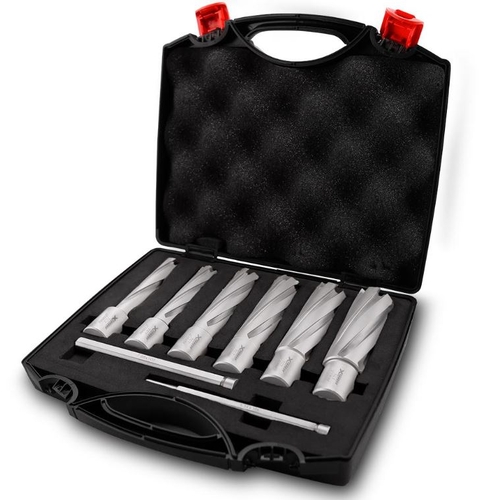 Xtorque XMCCT8 8pce TCT Annular Cutter Magnetic Drill Broach Set