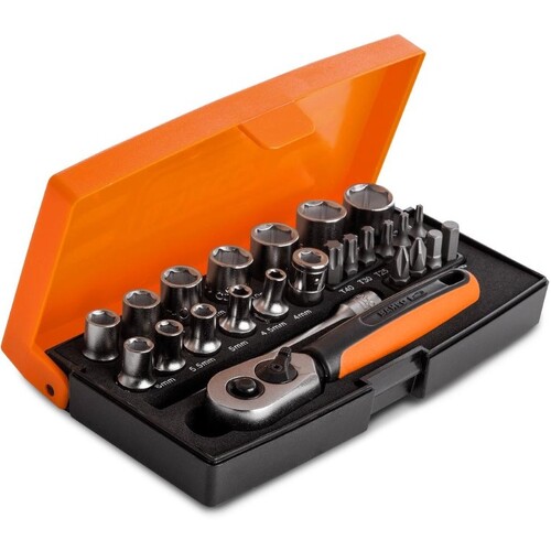 Bahco SBSL25 25pce 1/4" Drive Ratchet and Socket Set
