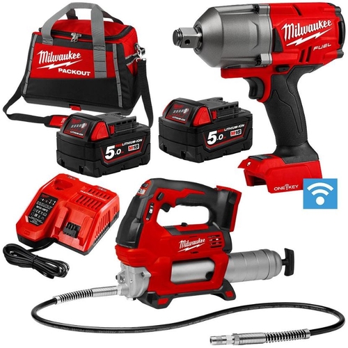 Milwaukee M18FPP2F2-502P 18V 5.0Ah Li-ion Cordless 2pce Combo Kit Including Fuel & ONE-KEY