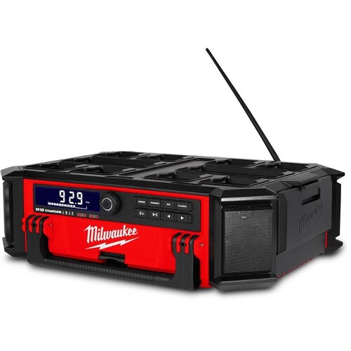 Milwaukee M18PORC-0 18V Li-Ion Cordless PACKOUT Worksite Radio & Charger - Skin Only
