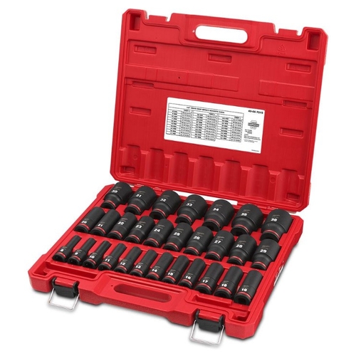 Milwaukee 49667015 Shockwave 1/2" Drive 29pce Metric Deep 6 Point Impact Socket Set