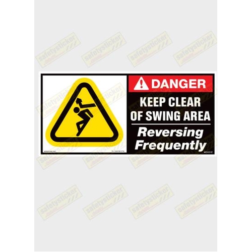 WD001E Warning Frequently Reversing Decal