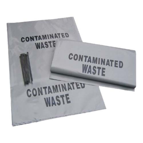 Contaminated Waste Bags & Ties 10 Pack