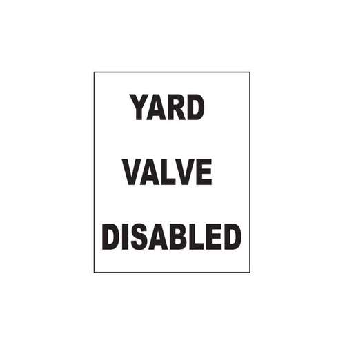 Yard Valve Disabled Sticker 70X90 (Black On Silcer)